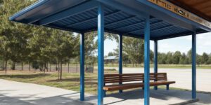 How to build a school bus shelter