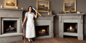 How to clean granite fire hearth